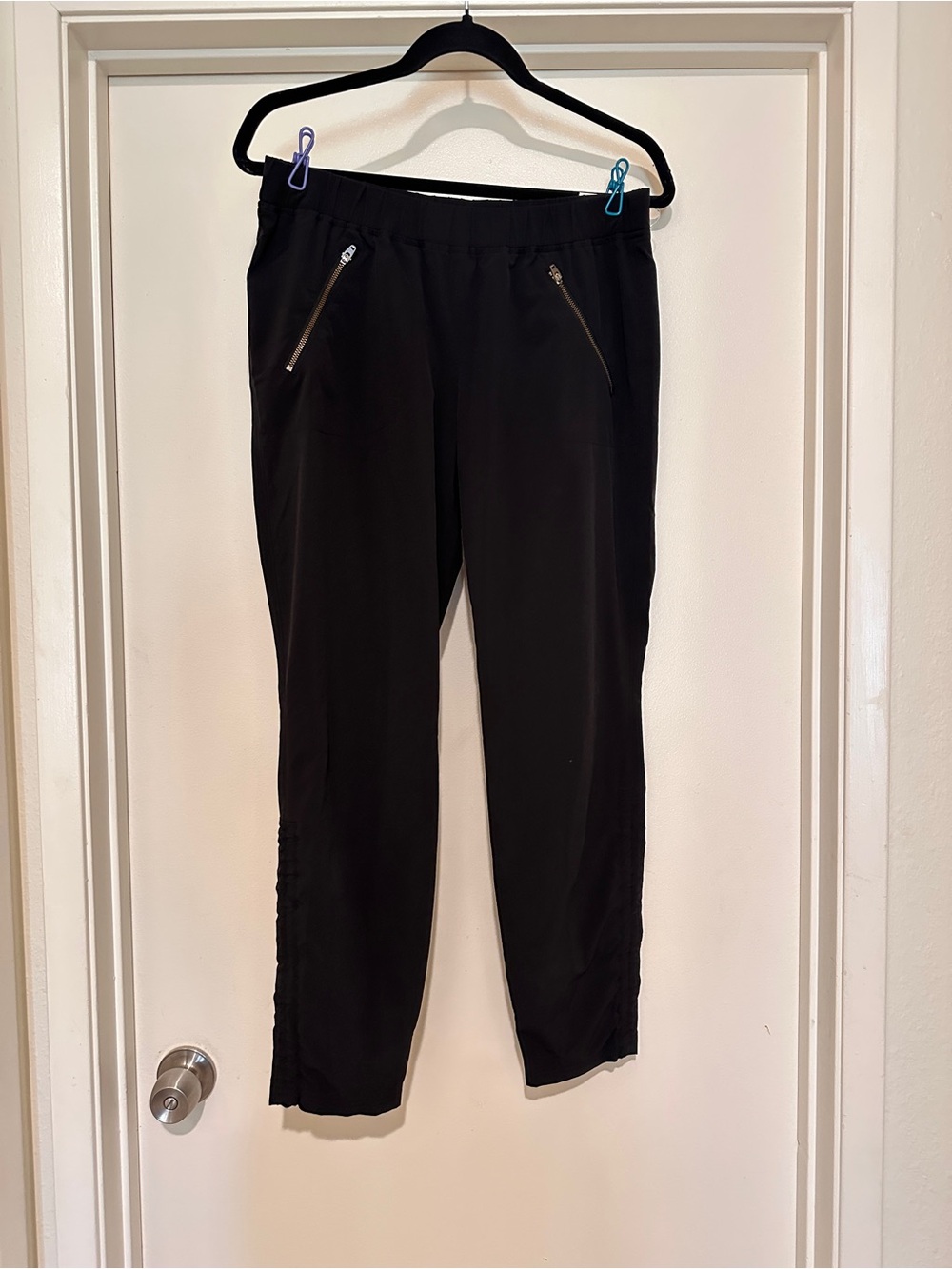 Athleta Black Zip-Pocket Jogger Pants